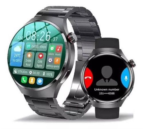 Akıllı Saat Metal Kordonlu GPS ve NFC Uyumlu Arama Cevaplayan