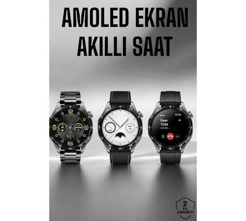 Akıllı Saat Metal Kordonlu GPS ve NFC Uyumlu Arama Cevaplayan
