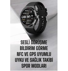 Akıllı Saat Nabız Sensörlü Bildirim Görebilen Spor Modları GPS Takibi