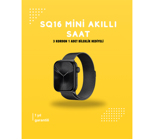 Akıllı Saat SQ-16 Mini Series 10 | Unisex Tasarım, Sağlık ve Spor Takibi Akıllı Saat SQ-16 Mini Series 10 | Unisex Tasarım, Sağlık ve Spor Takibi