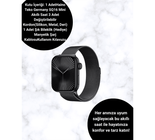 Akıllı Saat SQ-16 Mini Series 10 | Unisex Tasarım, Sağlık ve Spor Takibi Akıllı Saat SQ-16 Mini Series 10 | Unisex Tasarım, Sağlık ve Spor Takibi