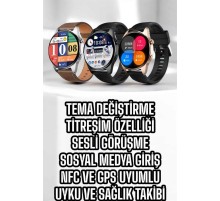Akıllı Saat Tema Değiştirme Titreşimli Bluetooth Bağlantılı NFC Ve GPS Uyumlu