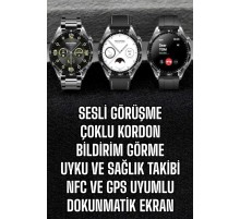 Akıllı Saat Titreşimli Amoled Ekran Uyku ve Sağlık Takibi Sesli Görüşme