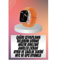 Akıllı Saat Ultra Android & İOS Uyumlu Arama Bildirim Özellikli