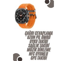 Akıllı Saat Unısex Zarif Görünümlü Titanyum Kasa Amoled Ekran Müzik Dinleme