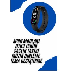Akıllı Uyumlu Bileklik M6 Adımsayar Spor Modları Çağrı Görme Türkçe Menü