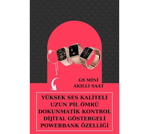 Aksesuar Hediyeli Akıllı Saat ve Dijital Göstergeli Powerbankli Bluetooth Kulaklık