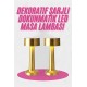 Altın Rengi Masa ve Gece Lambası Dokunmatik Şarjlı Masa Lambası