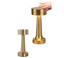 Altın Rengi Masa ve Gece Lambası Dokunmatik Şarjlı Masa Lambası