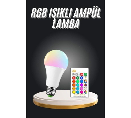 Ambiyans Aydınlatma RGB Led Lamba Kumandalı Renk Değiştirebilen