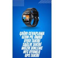 Amoled Ekran Metal Deri Silikon Kordonlu Uyku ve Sağlık Takibi