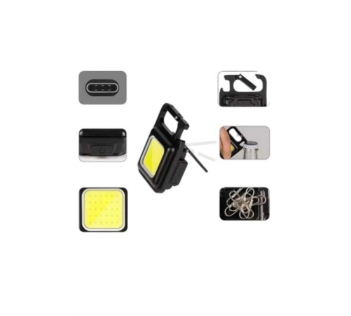 Anahtarlık Çok Amaçlı Mıknatıslı Taşınabilir Işık Led Şarjlı