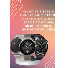 ANC Özellikli Bluetooth Kulaklık ve Amoled Ekran Akıllı Saat Uyku ve Sağlık Takibi Nabız Ölçer