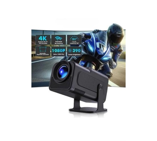 Android Projeksiyon Siyah Taşınabilir Sinema Projektörü 4k 1080p Ev Sineması Bluetooth