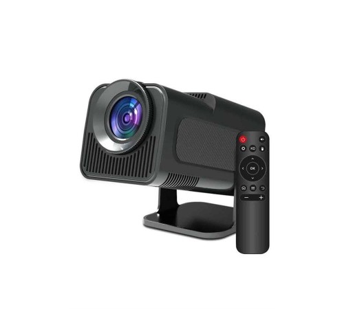 Android Projeksiyon Siyah Taşınabilir Sinema Projektörü 4k 1080p Ev Sineması Bluetooth