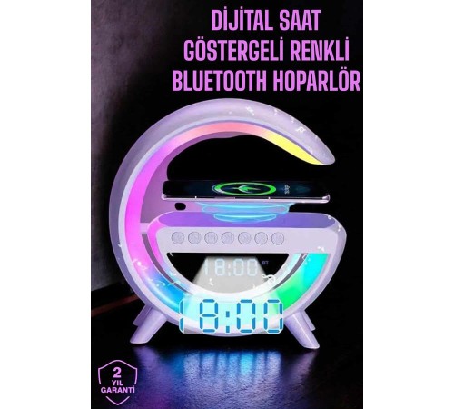 Android Uyumlu Akıllı Bluetooth Hoparlör Kablosuz Şarj Cihazı Standı