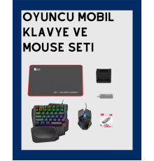 Android Uyumlu Klavye Mouse Oyun Seti – Gecikmesiz Bağlantı, Tak-Çalıştır Özellikli