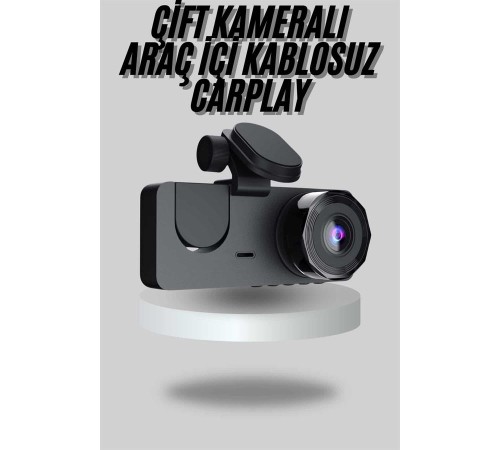 Araç İçi Dikiz Kamerası Sürüş Kaydedici 3 Lensli DVR Kamera