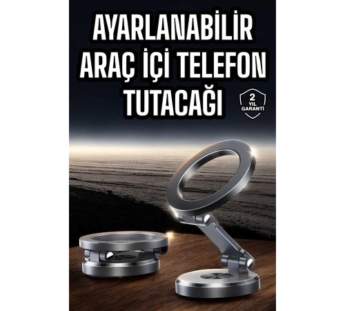 Araç İçi Telefon Tutacağı Manyetik Tasarım Ayarlanabilir