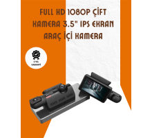 Araç İçi ve Ön Kameralı 3 İnç IPS Ekranlı Full HD Güvenlik Kamerası