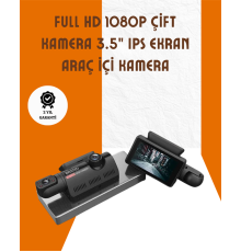 Araç İçi ve Ön Kameralı 3 İnç IPS Ekranlı Full HD Güvenlik Kamerası