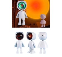 Astronot Işık Projektörü Gökkuşağı Projeksiyon Gece Lambası Hediyelik