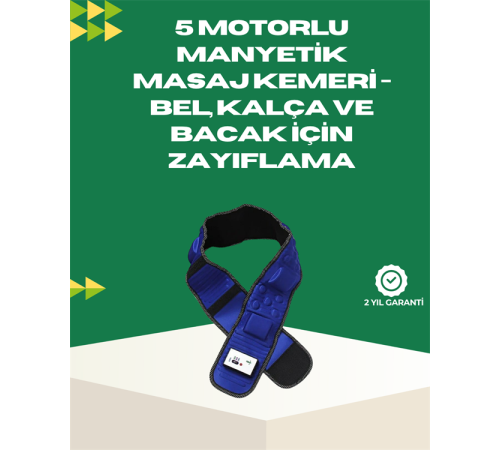 Ayarlanabilir Hız ve Titreşim Modlarına Sahip Manyetik Masaj ve Zayıflama Kemeri