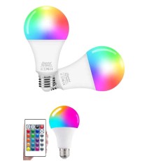 Ayarlanabilir Parlaklık RGB Led Ampul Beyaz Lamba Ve Renkli Ampul