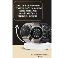 Aynalı Bluetooth Kulaklık Yeni Nesil Akıllı Saat Titreşimli Nabız Ölçer Spor Modları