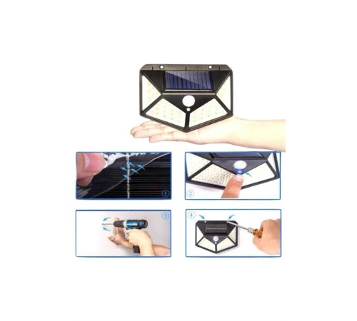 Bahçe Lambası Bahçe Aydınlatma Sensörlü Suya Dayanıklı 100 Led