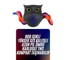 Baykuş Tasarımlı Mini Bluetooth Speaker Yüksek Ses Kaliteli Taşınabilir