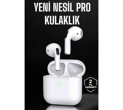 Beyaz Yeni Nesil Pro Bluetooth Kulaklık Yüksek Ses Kaliteli ANC Özelliği
