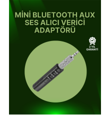 Bluetooth 4.1 Ses Alıcısı | 3.5mm Girişli Hoparlör & Kulaklıklar İçin Kablosuz Dönüştürücü