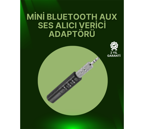 Bluetooth 4.1 Ses Alıcısı | 3.5mm Girişli Hoparlör & Kulaklıklar İçin Kablosuz Dönüştürücü