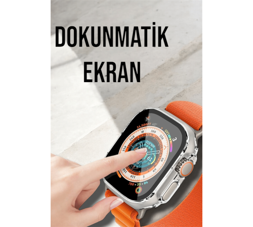 Bluetooth Bağlantılı 49MM Dokunmatik Akıllı Saat Sağlık ve Spor Takip Özellikli