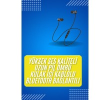 Bluetooth Bağlantılı Kablolu Mıknatıslı Sport Kulaklık