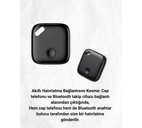 iOS & Android Uyumlu Smart Tag | Uzun Pil Ömrü | Bul Uygulaması ile Entegre Akıllı Takip Cihazı