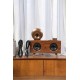 Bluetooth Hoparlör Ahşap Klasik Retro Gramofon Bluetooth Müzik Kutusu