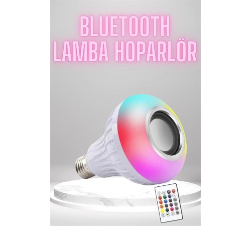 Bluetooth Hoparlör Akıllı Rgb Led Işık Renk Değiştirme Ses Bombası Ampül Görünümlü