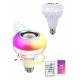 Bluetooth Hoparlör Akıllı Rgb Led Işık Renk Değiştirme Ses Bombası Ampül Görünümlü