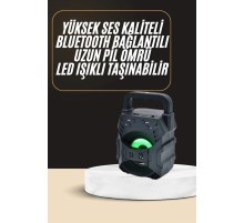 Bluetooth Hoparlör Android ve İOS Uyumlu Ses Bombası USB Girişli Taşınabilir