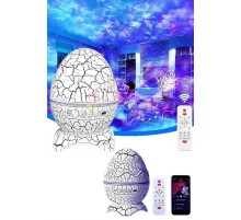 Bluetooth Hoparlör Dinozor Yumurtası Gece Masa Lambası Projektör