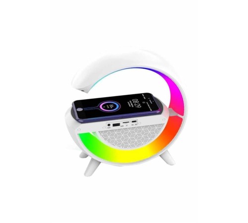 Bluetooth Hoparlör G Şekli Atmosfer Akıllı Rgb Lamba Wireless Kablosuz Şarj