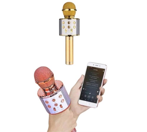 Bluetooth Hoparlör USB AUX SD Kart Kaoroke Mikrofon Uzun Pil Ömrü