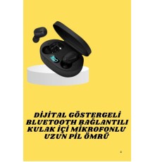Bluetooth Kulaklık Dijital Göstergeli Yüksek Ses Kaliteli Uzun Pil Ömrü