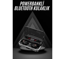 Bluetooth Kulaklık Dijital Şarj Göstergeli Powerbankli Bass Özellikli Kablosuz Kulakiçi 5.1 Mikrofonlu