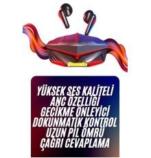 Bluetooth Kulaklık HD Ses Kaliteli Işıklı Metal Kasa Ios Android Uyumlu Mikrofonlu