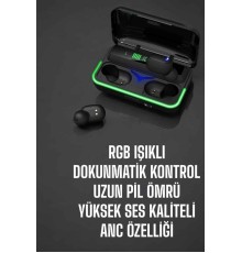 Bluetooth Kulaklık Powerbankli Yüksek Ses Kaliteli Şarj Göstergeli