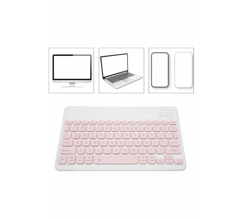 Bluetooth Şarj Edilebilir Mini Q Klavye Kablosuz Taşınabilir