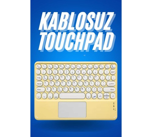 Bluetooth Touchpad Klavye Ultra İnce Taşınabilir Q Klavye